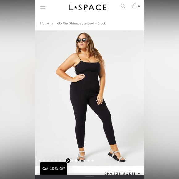 L*Space Go The Distance Jumpsuit Black size L- EUC - Picture 6 of 16